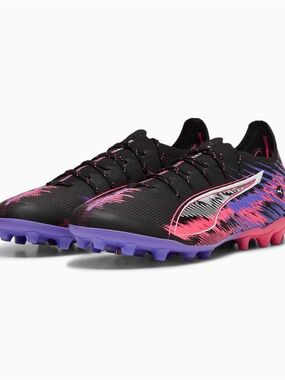 New PUMA Ultra 5 Ultimate F1 FG soccer cleats Sorcial Edition Black/Pink/Purpoe